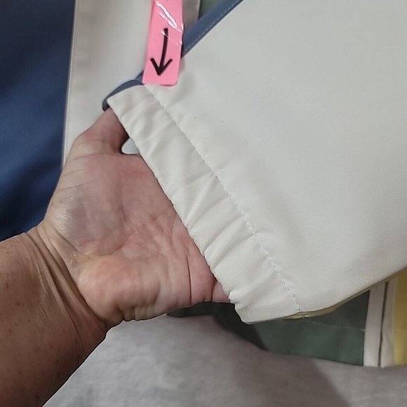 Vtg Allison Daley Womens Size 22W Color Block Windbreaker Jacket Lightweight 90s - Picture 10 of 16